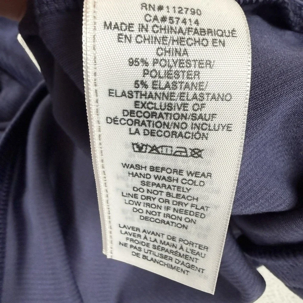 True Religion Velour Polo Shirt Men's Medium Eclipse Blue Short Sleeve New $99